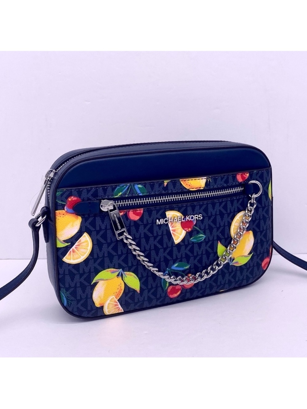 Michael Kors Large EW Zip Chain Crossbody Bag Admiral